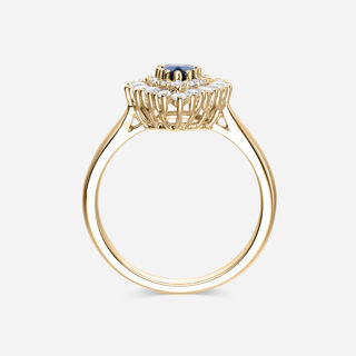 Picture of 18K YELLOW GOLD  DIAMOND & SAPPHIRE RING