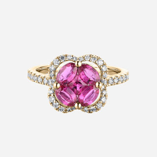 Picture of 14K YELLOW GOLD  DIAMOND & RUBY RING