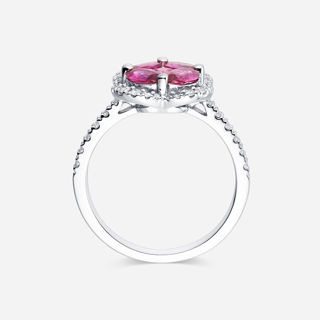 Picture of 14K WHITE GOLD  DIAMOND & RUBY RING