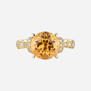 Picture of 14K YELLOW GOLD  DIAMOND & CITRINE RING