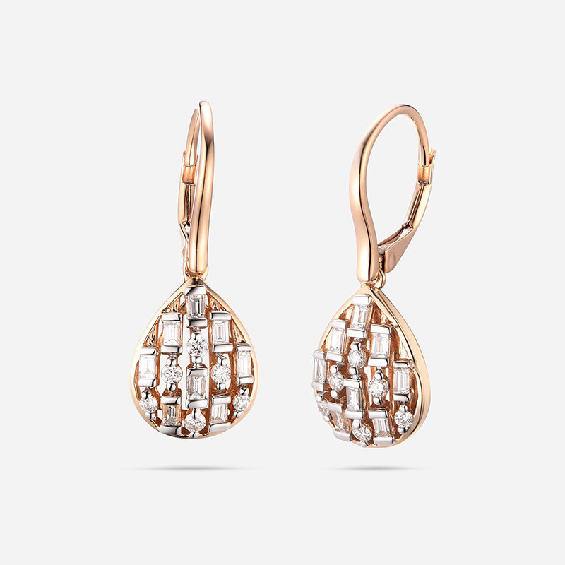 Picture of 14K ROSE GOLD  DIAMOND EARRING