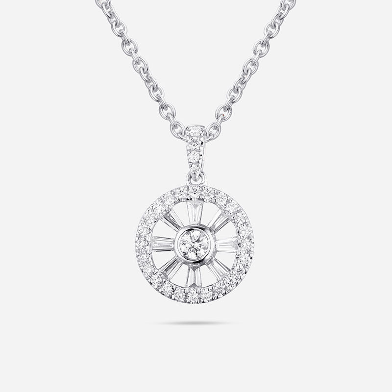 Picture of 14K WHITE GOLD  DIAMOND NECKLACE