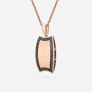 Picture of 14K ROSE GOLD  BLACK DIAMOND NECKLACE